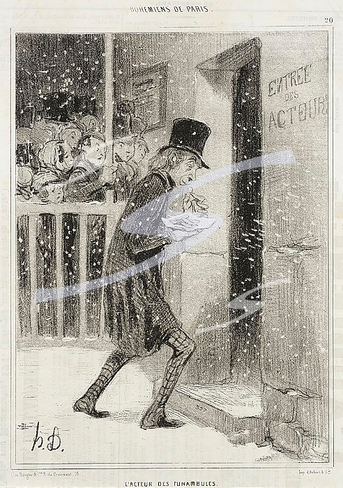 L´Acteur des Funambules, 1842. Creator: Honore Daumier.