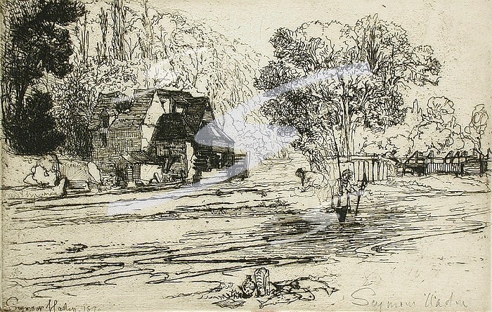 Iffley Mill, 1870. Creator: Francis Seymour Haden.