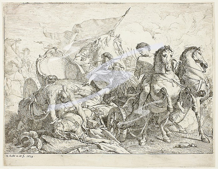 Antiochus Falling from His Chariot, 1739. Creator: Noel Halle.