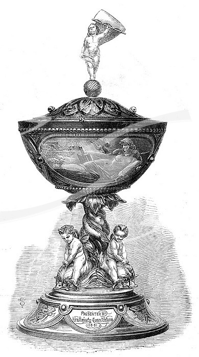 The Queen´s Cup, won by Mr. Johnson´s Audax at the Royal Western Yacht Club Regatta, 1861. Creator: Unknown.