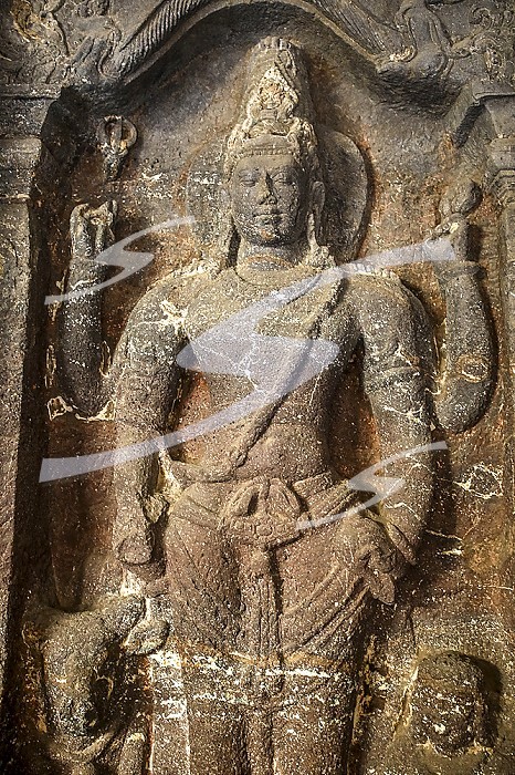 Ellora caves, a UNESCO World Heritage Site in Maharashtra, India. Kailasa temple, Shiva monolithic statue