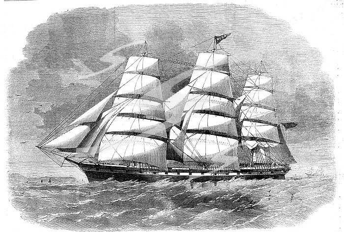 The Australian clipper-ship The Royal Family, 1862. Creator: Unknown.
