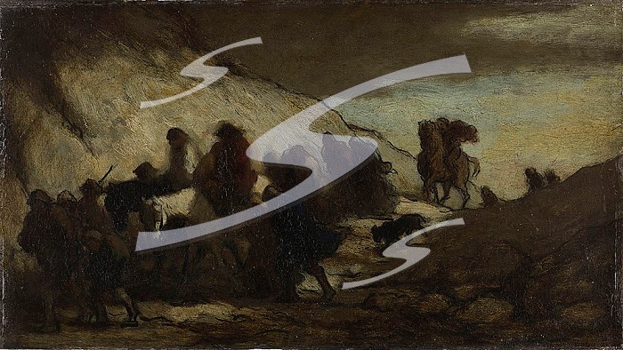 Les emigrants (The Emigrants), 1857. Creator: Daumier, Honore (1808-1879).