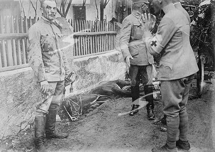 Wounded Austrian Officer on Patrol on Isonzo, between c1910 and c1915. Creator: Bain News Service.