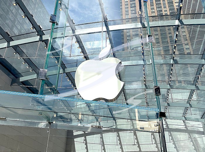 The glass building on Broadway in New York City is The Apple Store where customers can interact and purchase Apple products, speak with experts, receive technical support at the Genius Bar, and participate in workshops and events.. The Apple Store, New York City