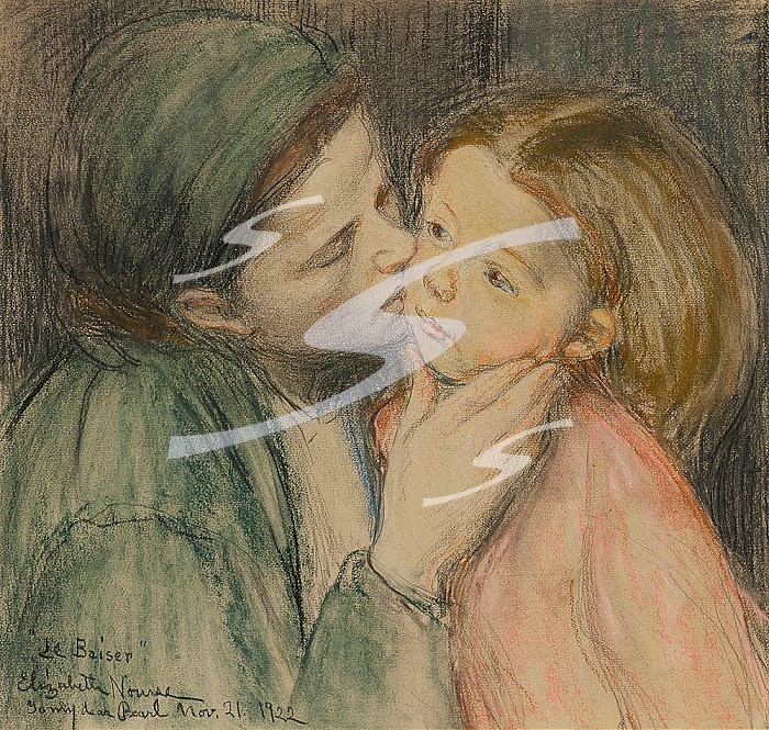 The Kiss (Le Baiser), c1906 / 1922. Creator: Elizabeth Nourse.