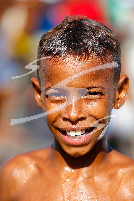 Smiling Brazilian boy.